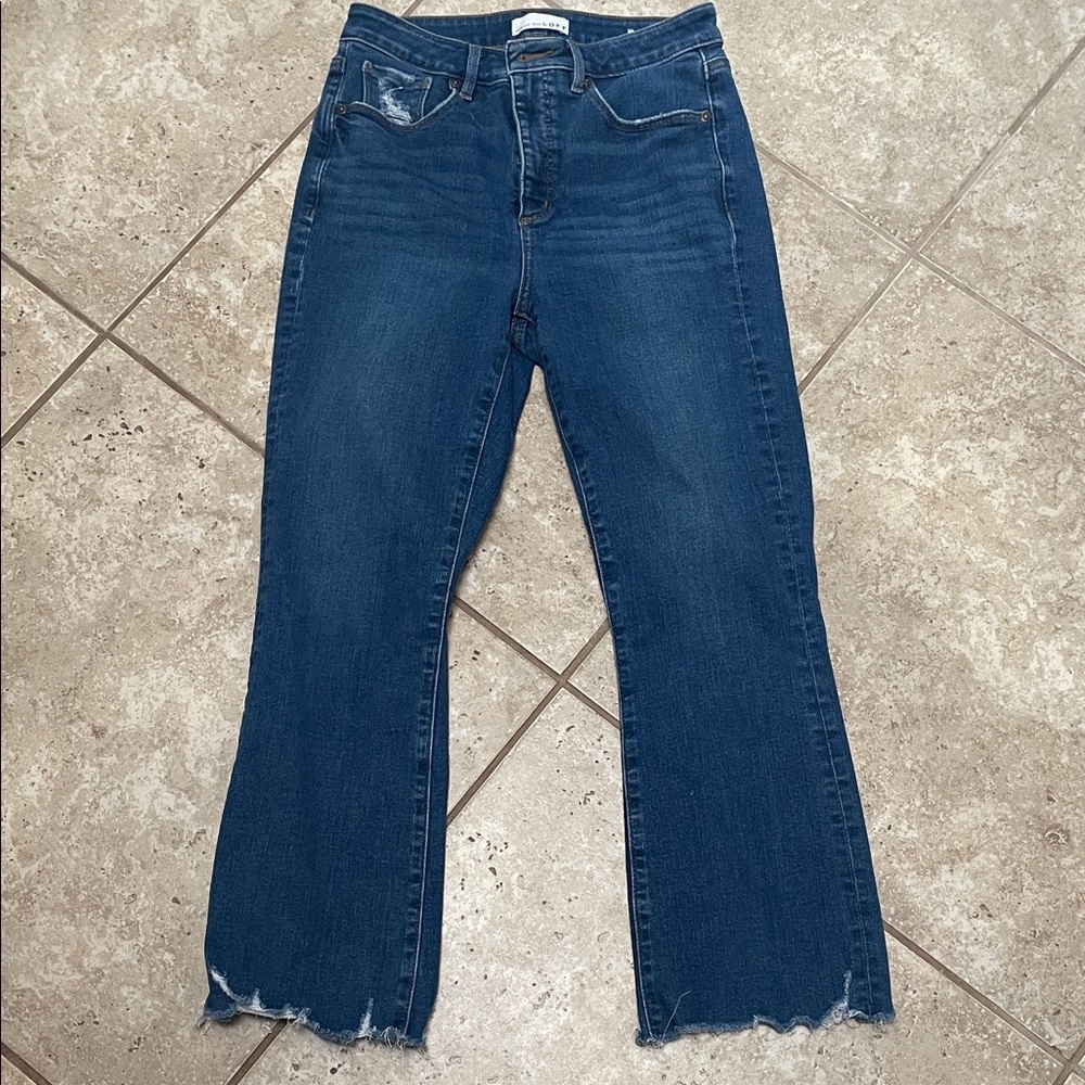 LOFT Indigo Wide Leg Jeans